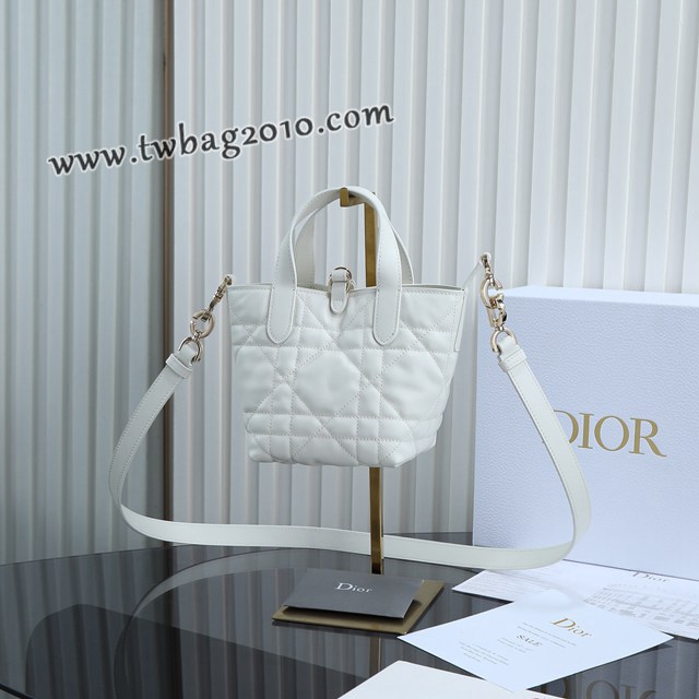 Dior专柜2025新款原厂皮手提包迪奥高仿原单白色迷你toujours竖版手袋 djfk1839
